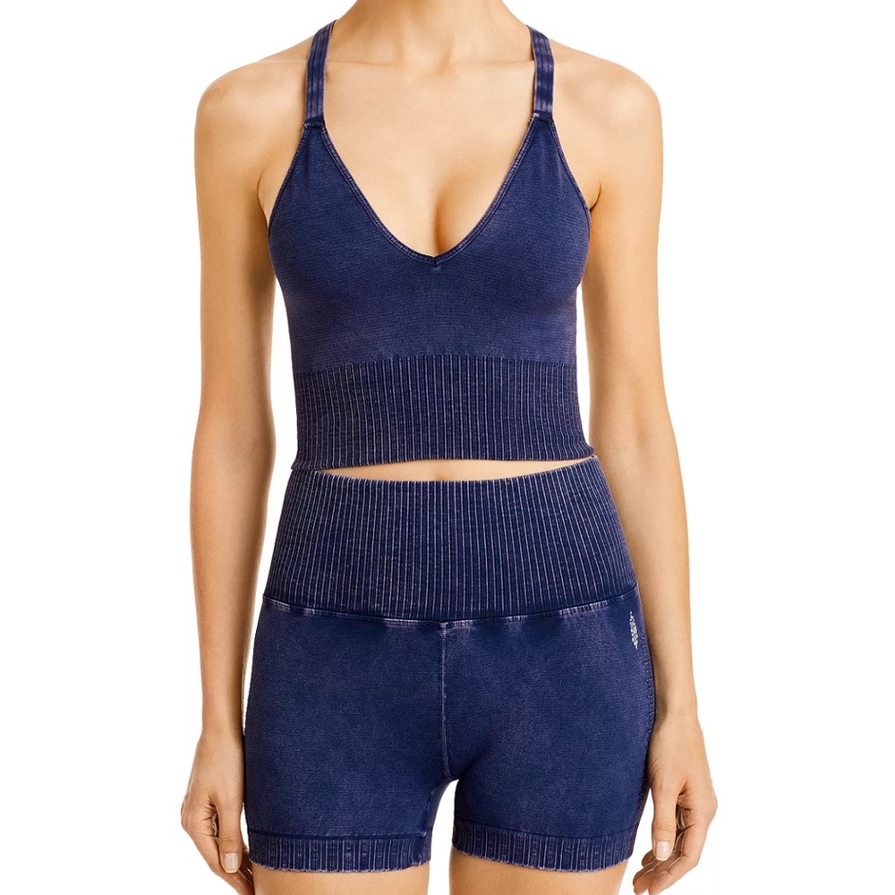 Free People Movement Good Karma Crop Tank - Navy - SIZE: XS/S